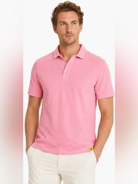 Scotch & Soda Organic Cotton Pink Polo Shirt Men’s Small Soft Casual